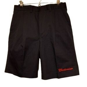 Vintage Riverside Size 29 Budweiser Blue Pleated Uniform Shorts *New-2nds*